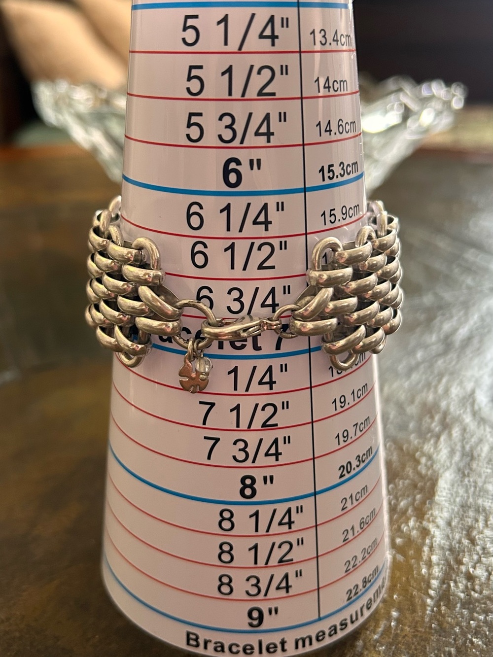 Lucky Brand  Wide Silver Tone Chain-Link Bracelet. Size 7 - Picture 6 of 6